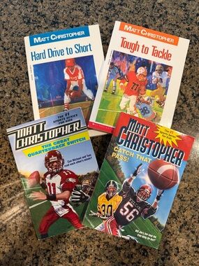 Matt Christopher Sports Book Set - Colorful Football Cover Art